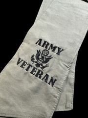 US Army Seal (Green) Cotton Wreath Sash (2 Logos) 50k Stitch
