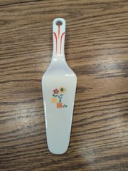 Vintage Decorative Porcelain Cake Server Cutter Holiday Wedding Birthday Etc.