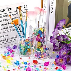 570 Pcs 5 Sizes Multicolor Fake Crushed Ice Rocks Plastic Gemstones Acrylic