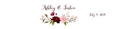 Blush & Burgandy Arrangement Water Bottle Labels Weddings Birthday Engagement