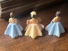 Vintage MCM 1950’s Wedding Cake Toppers Bridesmaids