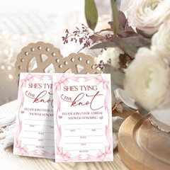 Mueddur Bridal Shower Invitations With Envelopes, She’s Tying The Knot…