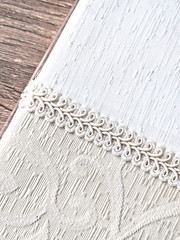 Vtg New Hallmark Wedding Anniversary Keepsake Album White Tassel Paisley Brocade