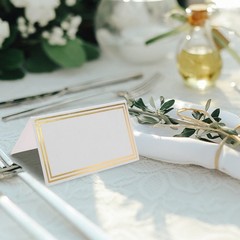 50 Pcs Double-sided Hot Stamping Place Card Birthday Party Banquet