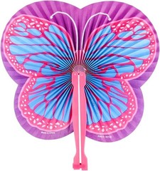 HAPPY DEALS ~ Butterfly Folding Fans – 12 pc – 9.5 12 Fans, multi