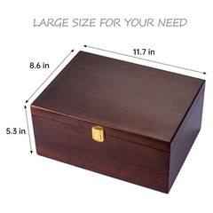 Larger Wooden Memory Wedding Keepsake Boxes With Hinged Lids – Decorative Sto…