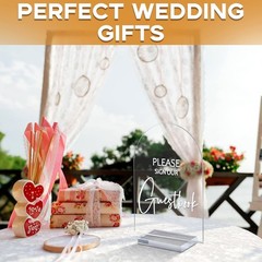 Sophisticated Acrylic Wedding Signage Set – 4 Pcs, 5×7 Inches Elegant Style