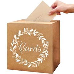 KALEFO Kraft Card Box Wedding Favors Post Box Cardboard Wedding Party Decor