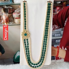 Indian Wedding Groom Pearl Necklace,Sherwani Mala,Three and Five Layer Mala