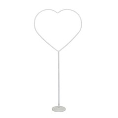 2 White Heart Shaped Plastic Balloon Arch Stand Kit Party Events Decorations