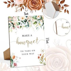 Wildflower Bridal Shower Sign, Flower Bar Signage Party, 8×11 Wooden Sign w