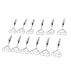 12pcs 2.8in Double Headed Memo Clip Metal Card Holder Wire Photo Clamp