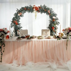 275cm Artificial Floral Garland Handmade Rattan Flower Garland For Wedding Party