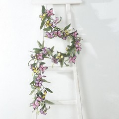 3 pcs Assorted Faux Butterfly Flower 6 ft Artificial 6 feet,