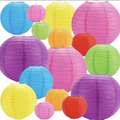 💃16Pcs Colorful Paper Lanterns, Multi-Color Chinese Hanging Paper Lan💥💫🎁