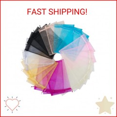 LOOKSGO 50 Pcs 6×9 Inches Wedding Party Favor Gift Bag Drawstring Organza Bags 1