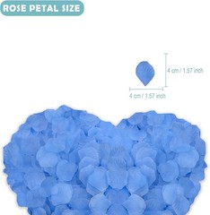 1200PCS Light Blue Artificial Rose Petals for Weddings Valentine Romantic Decor