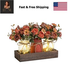 3 Pcs Mason Jar Centerpiece Table Decorations for Dining Table Decor Farmhous…