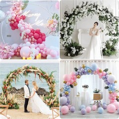 M/L Round Wedding Arch Backdrop Stand Outdoor Garden Lawn Beach Summer Wedding