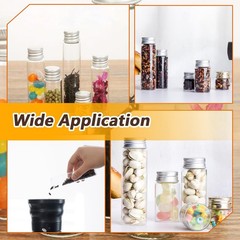 12PCS 5ML Glass Bottles with Aluminum Lids Tiny Clear Jars Storage Vials