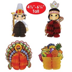 Beistle 4 Piece Thanksgiving Decorations Mini 4.5″ – 6.25″, Multicolor