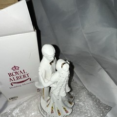 Royal Albert OCR Wedding Bride and Groom Porcelain Floral Wedding Figurine