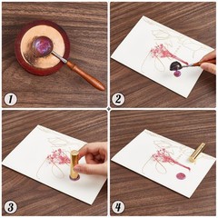 CRASPIRE 2 Sides Pattern Wax Seal Stamp 15mm Mini Moon and Sun Star Magic Soi…