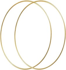 2 Pack 18inch Metal Floral Hoop Wreath Macrame Gold Craft Hoop Rings for Maki…