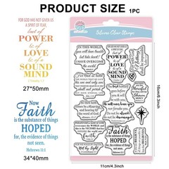 GLOBLELAND Christian Bible Clear Stamps for Card Making Religious Inspiration…