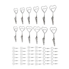 12pcs 2.8in Double Headed Memo Clip Metal Card Holder Wire Photo Clamp