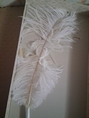 VTG HALLMARK PLUME PEN W/ QUILL HOLDER WEDDING CAKE KNIFE & GARTER READ DESCRIPT