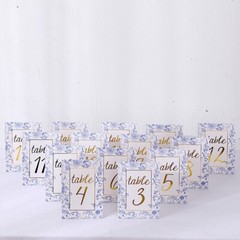 25 pcs 7″ Double Sided TABLE NUMBERS Sign Holders Paper STANDS Decorations