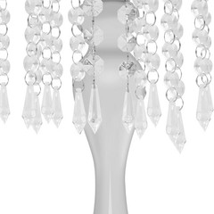 Set Of 10 Silver Tabletop Flower Stands 13.8 in Acrylic Crystal