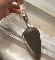 Cake Knife and Server Set Oleg Cassini 151290D LUCK New Vintage Box Wear