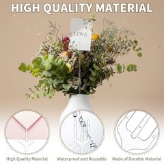 240 Pcs Floral Picks Card Holders – Plastic Flower Sticks for Bouquets & Decor