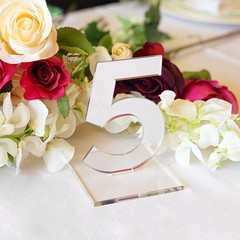 OnDisplay Luxe Laser Cut Mirrored Acrylic Wedding/Party/Event Table Numbers