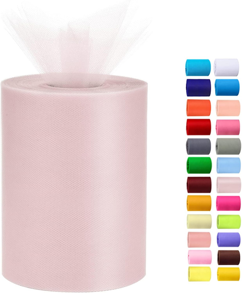 Tulle Rolls 6” by 100 Yards (300 Feet) Tulle Roll Spool Fabric for DIY Tutu Skir