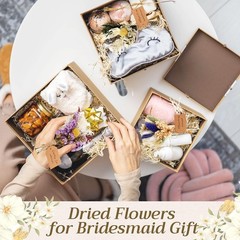 Bridesmaid Proposal Gifts Set of 6 Mini 6 Inch Dried Flower Bouquets Boho Dri…