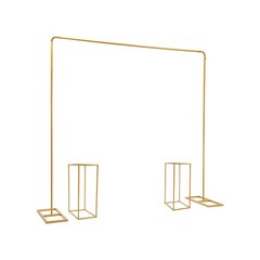 Gold Metal Wedding Stand Balloon Stand with Flower Stands Background Decoration