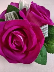 Hand Made wrist Corsage and boutonniere Set
