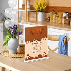 Acrylic Sign Holder 8.5 x 11, Double Sided Sign Holder Stand, Plastic 12 Pack…