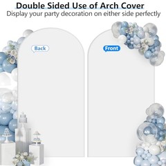 7.2 ft Arch Backdrop Cover (No Arch Stand) – Double-Sided 7.2×4 ft (HxW) White