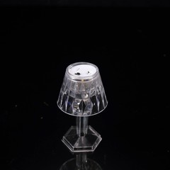 CLEAR 6 Mini 4.5″ Acrylic Crystal DESK LAMPS Decorative LED Lights Party Events