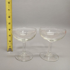 Vintage Set of 2 Champagne Glasses Coupes France
