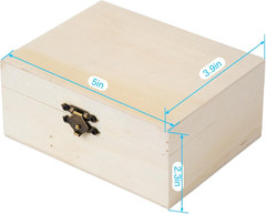 8 Pcs Wooden Box Holder Desk DIY Wooden Boxes 5X3.9X.3 in Desktop Organizer Orga