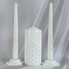 Magik Life Unity Candle Set – Wedding Ceremony Reception 6 Pillar Two 10 Taper