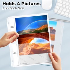 5×7 P Sleeves for 3-Ring Binder, (25 Pa) for 100 Pictures,