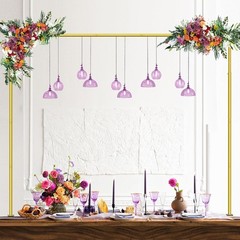 Over The Table Rod Stand w/Clamps Metal Balloon Table Arch Decoration for Party