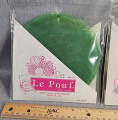 3 Pkgs Vintage Le Pouf NIP Tulle Circles 100 each White Green Yellow Unopened