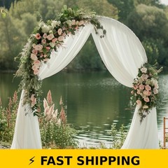 Wokceer Ivory Wedding Arch Draping Fabric 28.7″ x 20FT